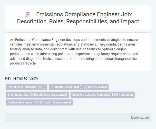 Emissions Compliance Engineer Job: Description, Roles, Responsibilities, and Impact