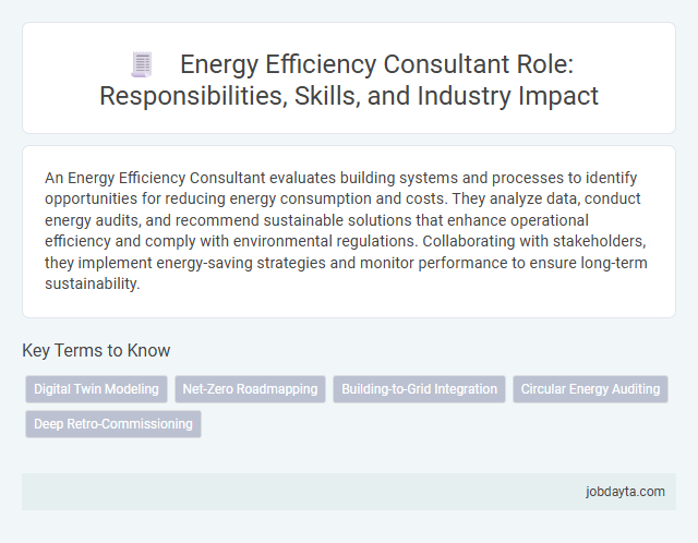 Energy Efficiency Consultant Role: Responsibilities, Skills, and Industry Impact