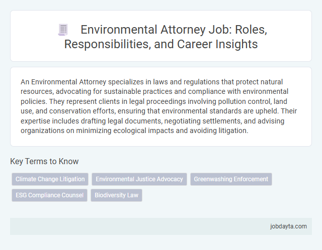 Environmental Attorney Job: Roles, Responsibilities, and Career Insights