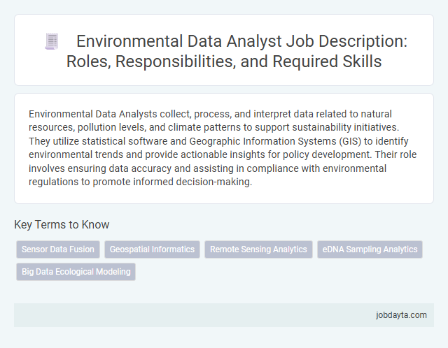 Environmental Data Analyst Job Description: Roles, Responsibilities, and Required Skills
