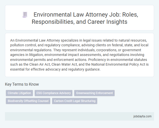 Environmental Law Attorney Job: Roles, Responsibilities, and Career Insights