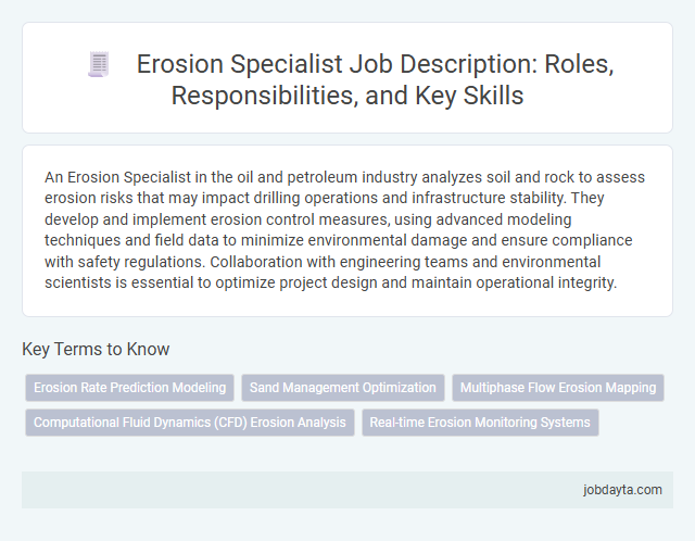Erosion Specialist Job Description: Roles, Responsibilities, and Key Skills