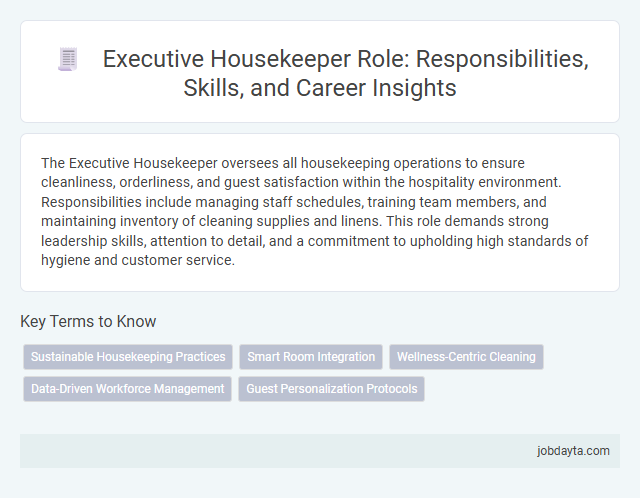 Executive Housekeeper Role: Responsibilities, Skills, and Career Insights