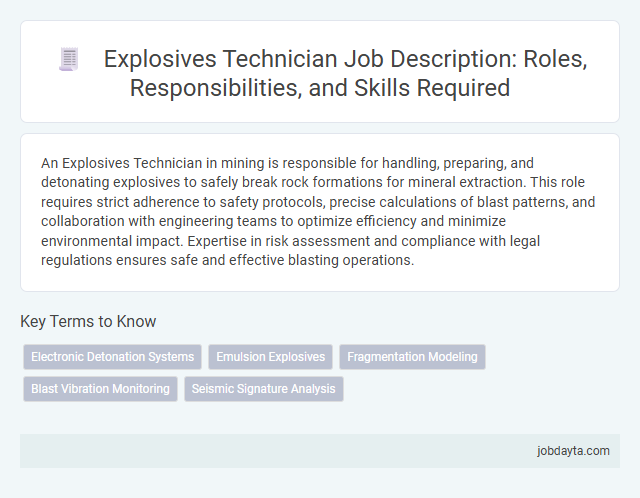 Explosives Technician Job Description: Roles, Responsibilities, and Skills Required