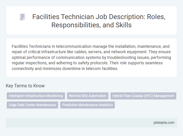 Facilities Technician Job Description: Roles, Responsibilities, and Skills