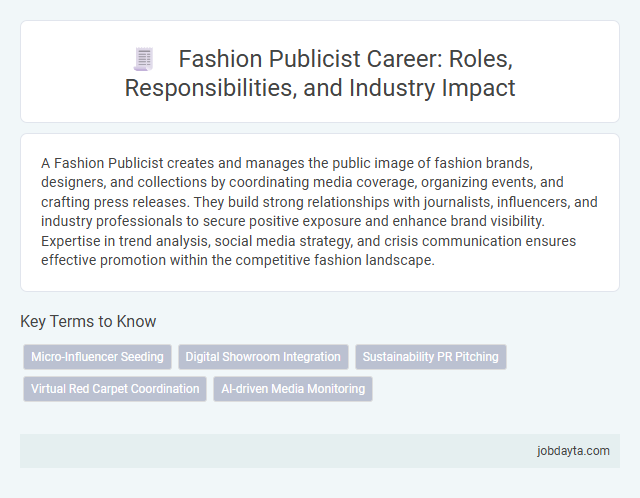 Fashion Publicist Career: Roles, Responsibilities, and Industry Impact