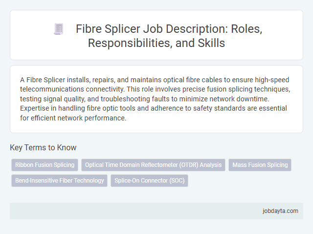 Fibre Splicer Job Description: Roles, Responsibilities, and Skills