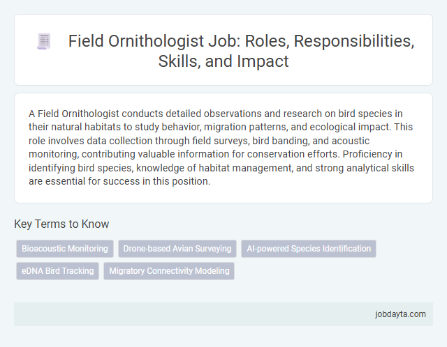 Field Ornithologist Job: Roles, Responsibilities, Skills, and Impact