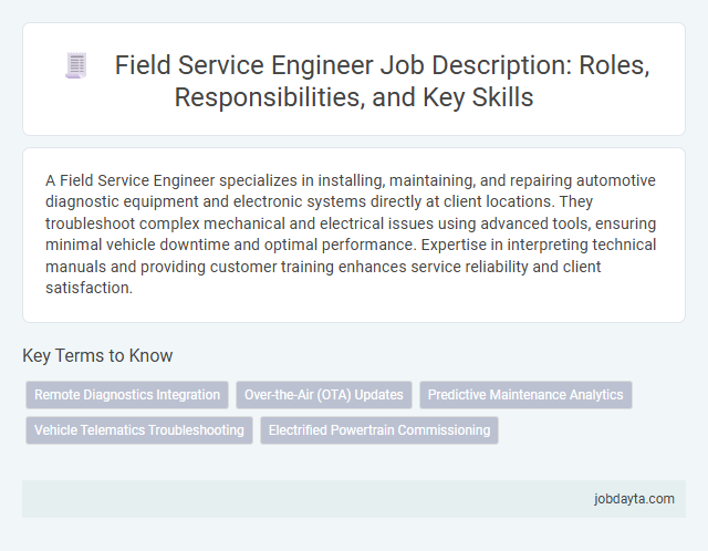Field Service Engineer Job Description: Roles, Responsibilities, and Key Skills