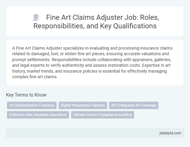 Fine Art Claims Adjuster Job: Roles, Responsibilities, and Key Qualifications