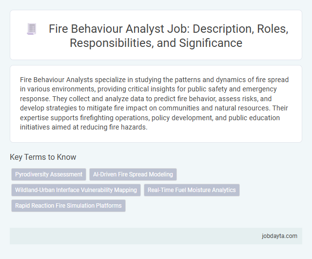 Fire Behaviour Analyst Job: Description, Roles, Responsibilities, and Significance