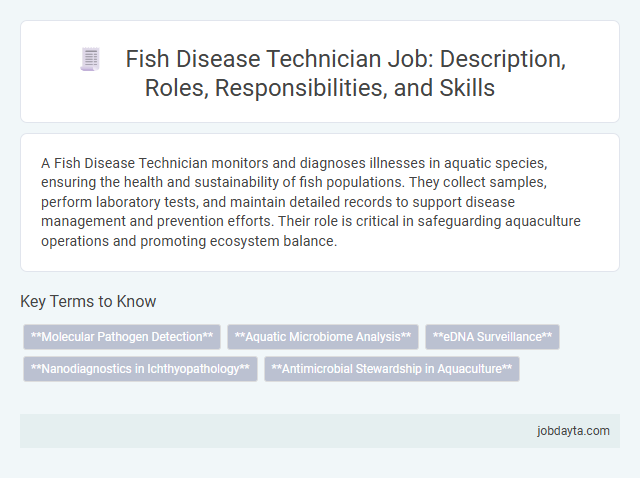Fish Disease Technician Job: Description, Roles, Responsibilities, and Skills