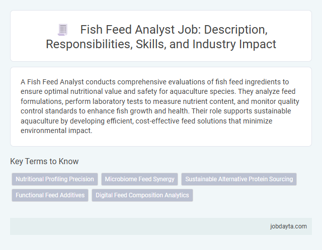 Fish Feed Analyst Job: Description, Responsibilities, Skills, and Industry Impact