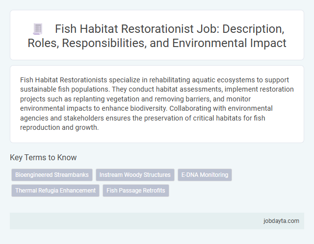 Fish Habitat Restorationist Job: Description, Roles, Responsibilities, and Environmental Impact