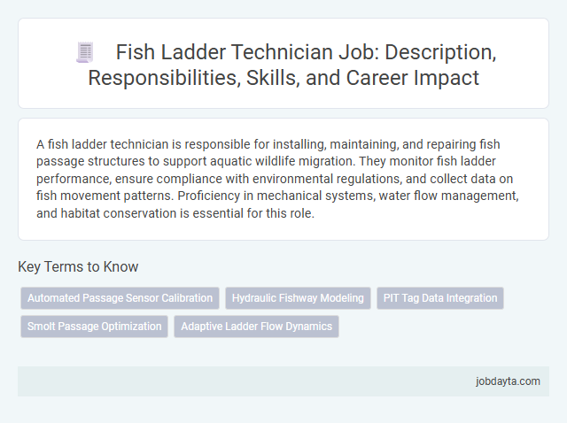 Fish Ladder Technician Job: Description, Responsibilities, Skills, and Career Impact