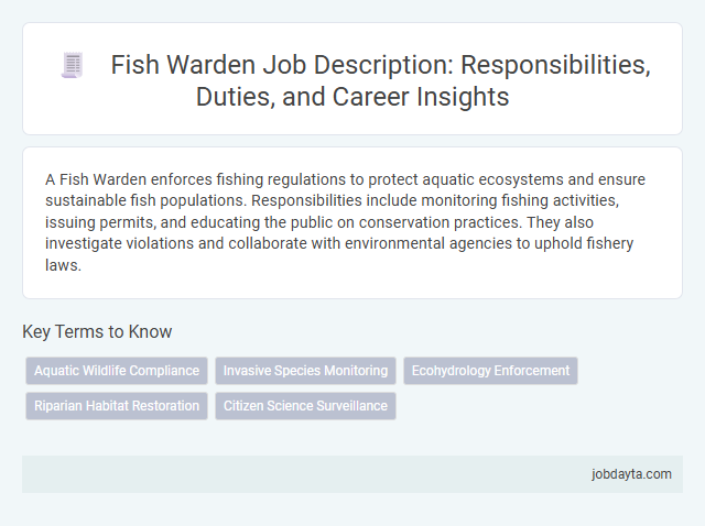 Fish Warden Job Description: Responsibilities, Duties, and Career Insights