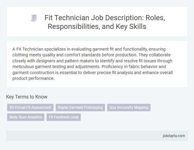 Fit Technician Job Description: Roles, Responsibilities, and Key Skills