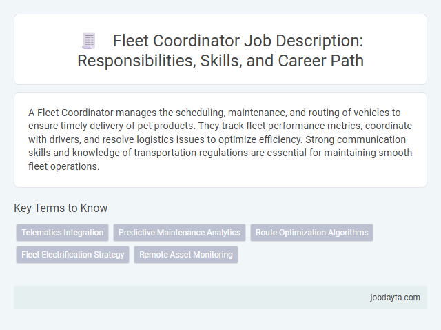 Fleet Coordinator Job Description: Responsibilities, Skills, and Career Path