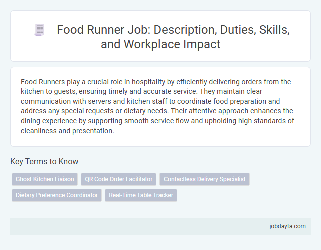 Food Runner Job: Description, Duties, Skills, and Workplace Impact