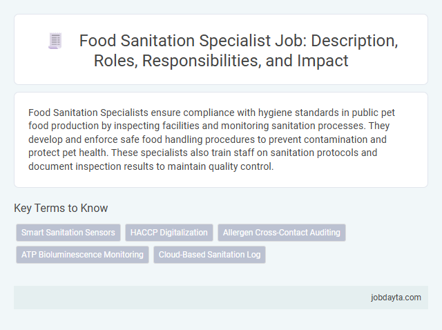 Food Sanitation Specialist Job: Description, Roles, Responsibilities, and Impact