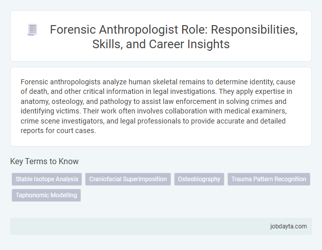 Forensic Anthropologist Role: Responsibilities, Skills, and Career Insights
