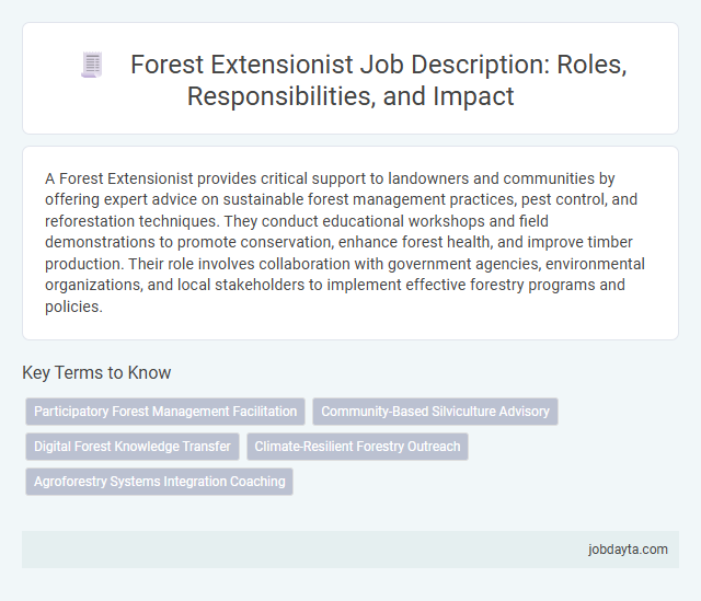 Forest Extensionist Job Description: Roles, Responsibilities, and Impact