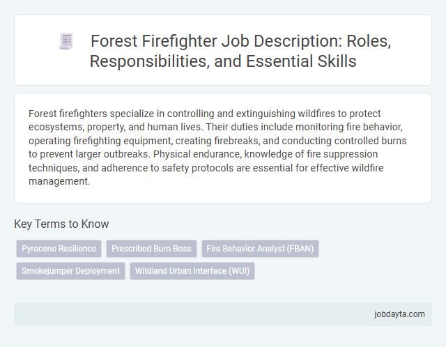 Forest Firefighter Job Description: Roles, Responsibilities, and Essential Skills