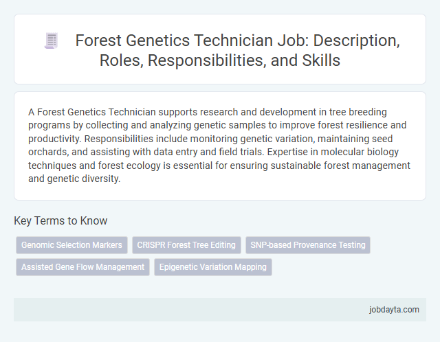 Forest Genetics Technician Job: Description, Roles, Responsibilities, and Skills