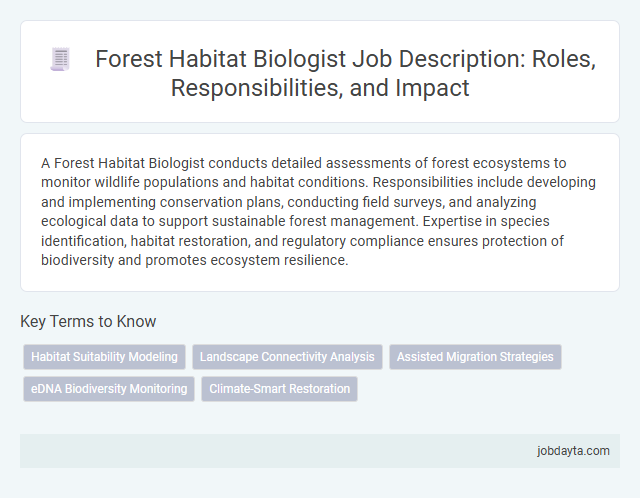 Forest Habitat Biologist Job Description: Roles, Responsibilities, and Impact