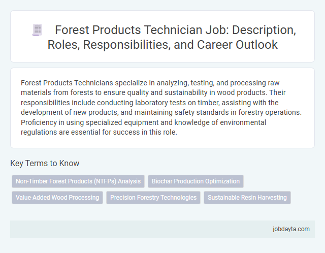 Forest Products Technician Job: Description, Roles, Responsibilities, and Career Outlook