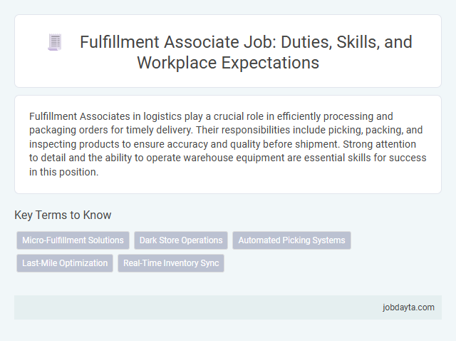 Fulfillment Associate Job: Duties, Skills, and Workplace Expectations
