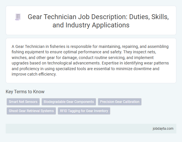 Gear Technician Job Description: Duties, Skills, and Industry Applications