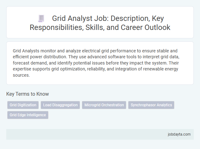 Grid Analyst Job: Description, Key Responsibilities, Skills, and Career Outlook