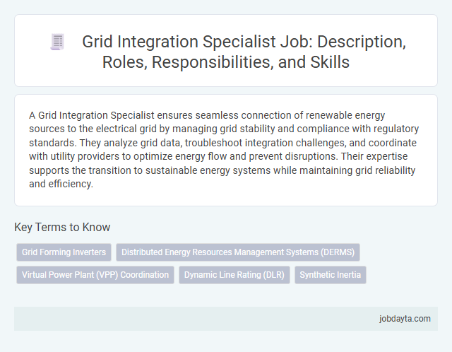Grid Integration Specialist Job: Description, Roles, Responsibilities, and Skills