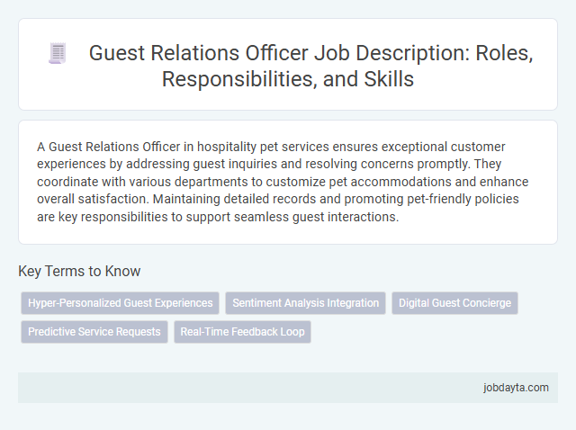 Guest Relations Officer Job Description: Roles, Responsibilities, and Skills