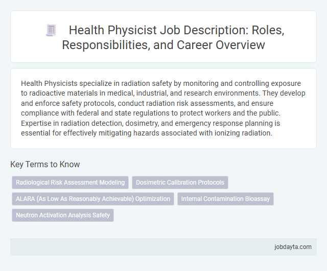 Health Physicist Job Description: Roles, Responsibilities, and Career Overview