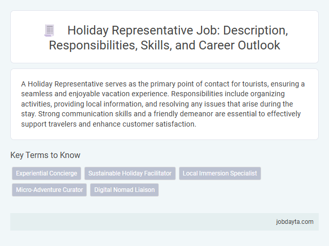 Holiday Representative Job: Description, Responsibilities, Skills, and Career Outlook