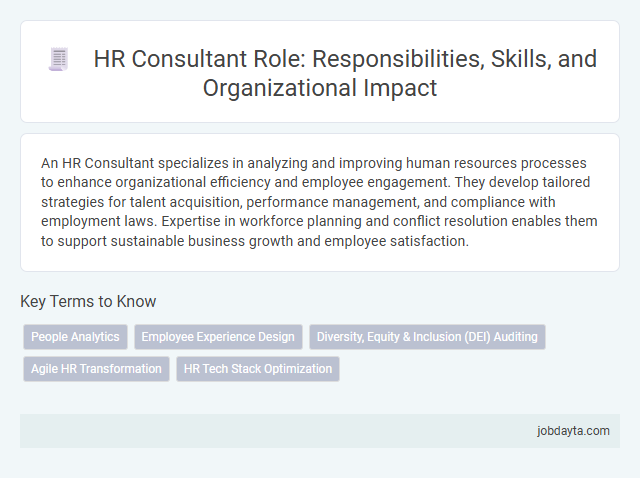 HR Consultant Role: Responsibilities, Skills, and Organizational Impact