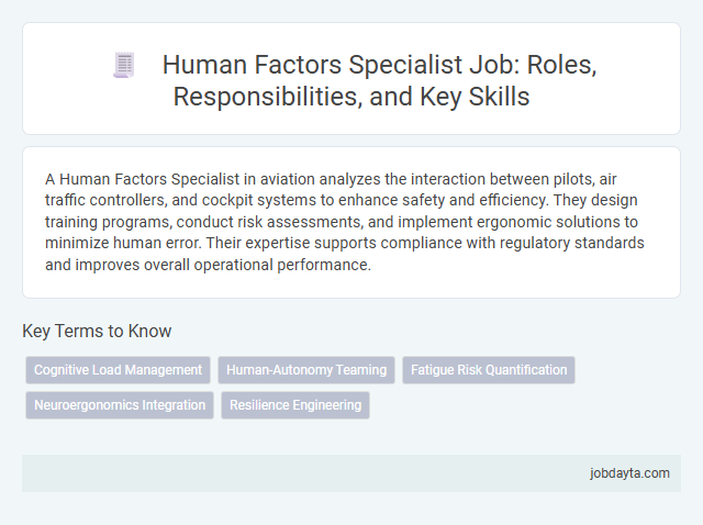 Human Factors Specialist Job: Roles, Responsibilities, and Key Skills