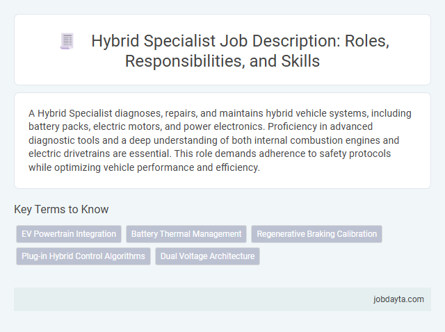 Hybrid Specialist Job Description: Roles, Responsibilities, and Skills