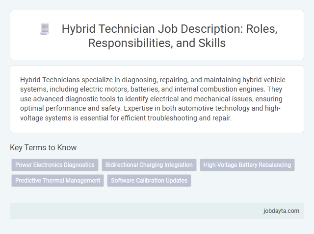Hybrid Technician Job Description: Roles, Responsibilities, and Skills