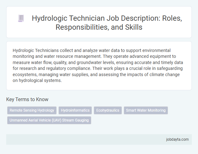 Hydrologic Technician Job Description: Roles, Responsibilities, and Skills