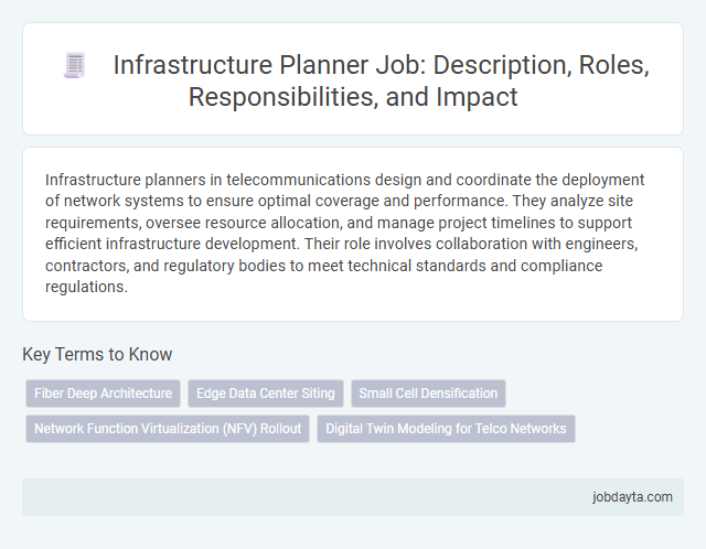 Infrastructure Planner Job: Description, Roles, Responsibilities, and Impact