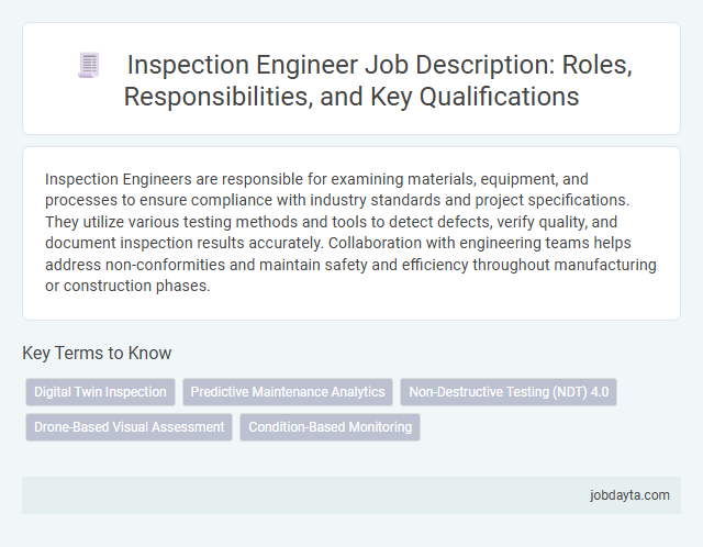 Inspection Engineer Job Description: Roles, Responsibilities, and Key Qualifications