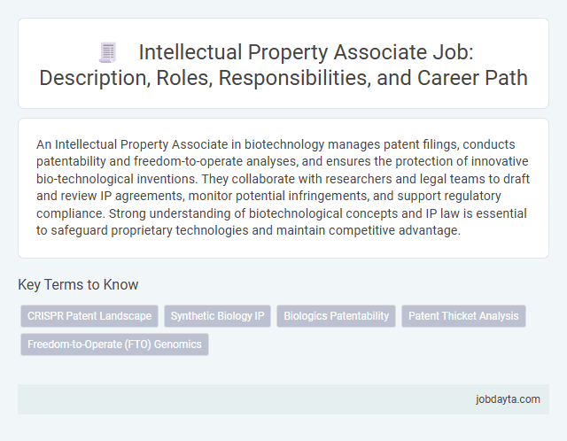 Intellectual Property Associate Job: Description, Roles, Responsibilities, and Career Path