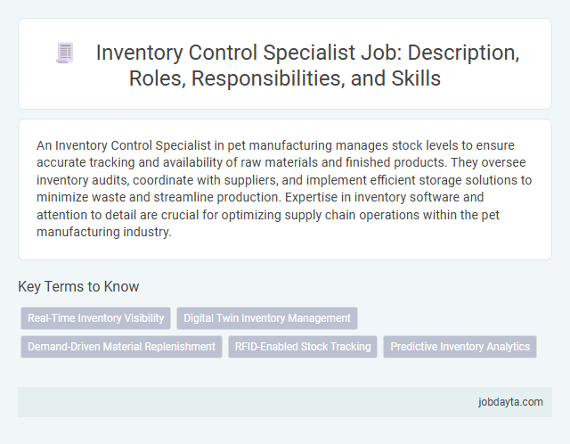 Inventory Control Specialist Job: Description, Roles, Responsibilities, and Skills