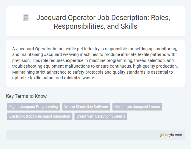 Jacquard Operator Job Description: Roles, Responsibilities, and Skills