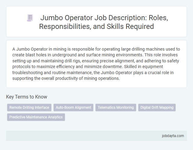 Jumbo Operator Job Description: Roles, Responsibilities, and Skills Required