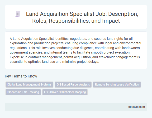 Land Acquisition Specialist Job: Description, Roles, Responsibilities, and Impact