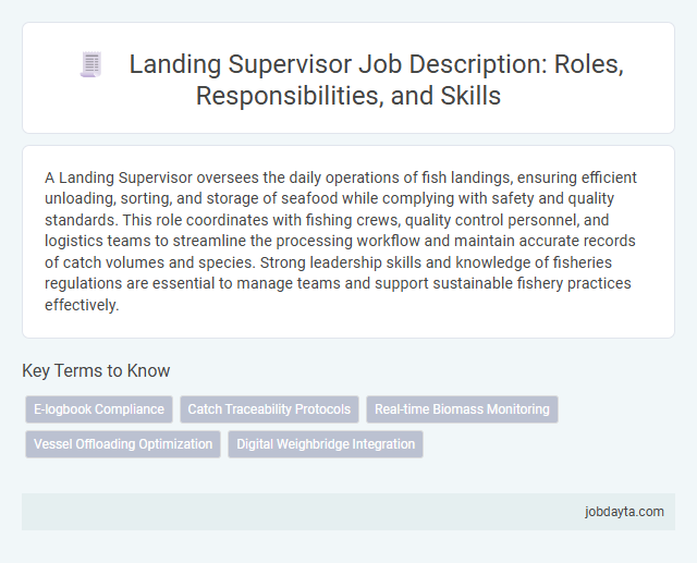 Landing Supervisor Job Description: Roles, Responsibilities, and Skills